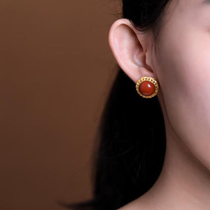 Vintage Handmade Gold Earring