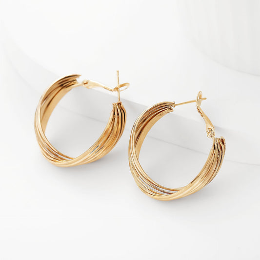 Delicate Artisan Gold Earring