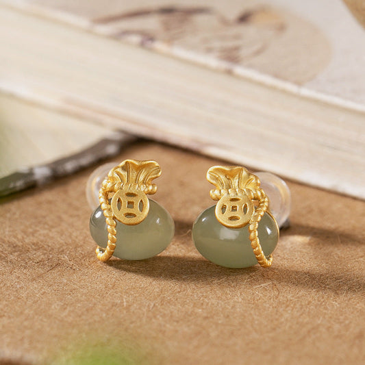 Delicate Artisan Gold Earring