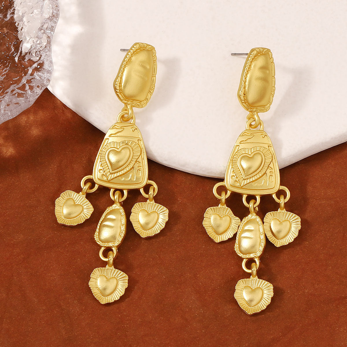 Delicate Artisan Gold Earring