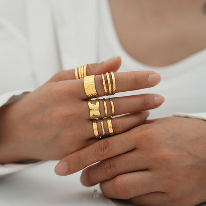 Delicate Artisan Gold Ring