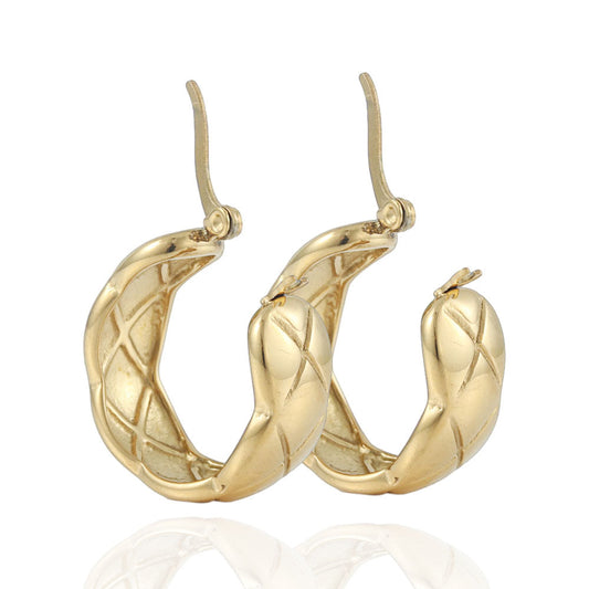Delicate Artisan Gold Earring