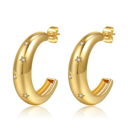 Vintage Handmade Gold Earring