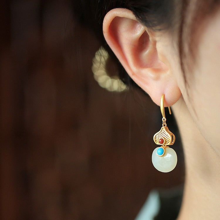 Vintage Handmade Gold Earring