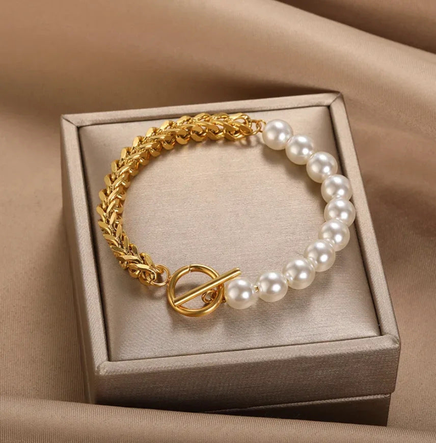 Delicate Artisan Pearl Bracelet