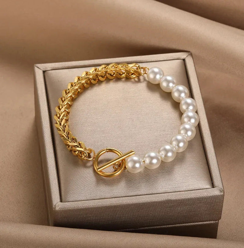 Delicate Artisan Pearl Bracelet