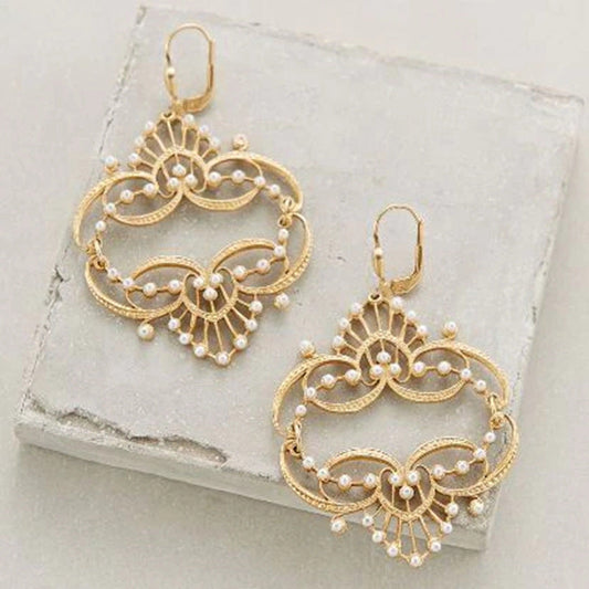 Delicate Artisan Gold Earring