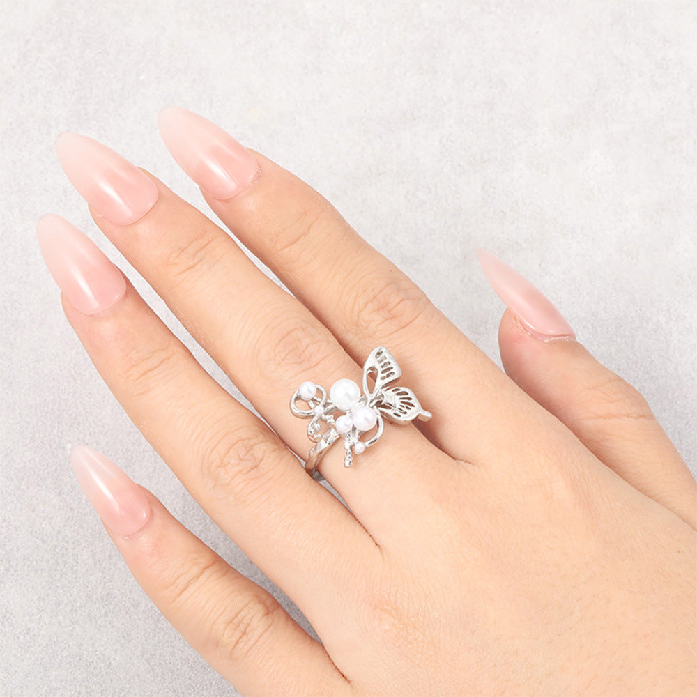 Delicate Artisan Pearl Ring
