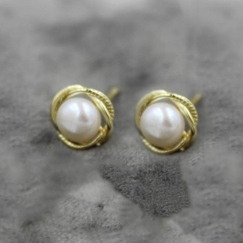 Delicate Artisan Pearl Earring