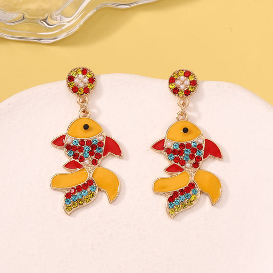 Delicate Artisan Gold Earring