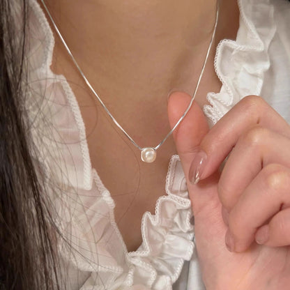 Delicate Artisan Pearl Necklace