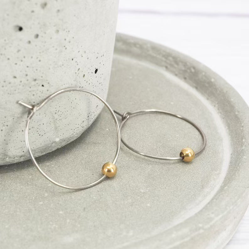 Delicate Artisan Gold Earring