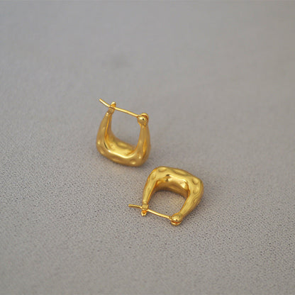 Vintage Handmade Gold Earring