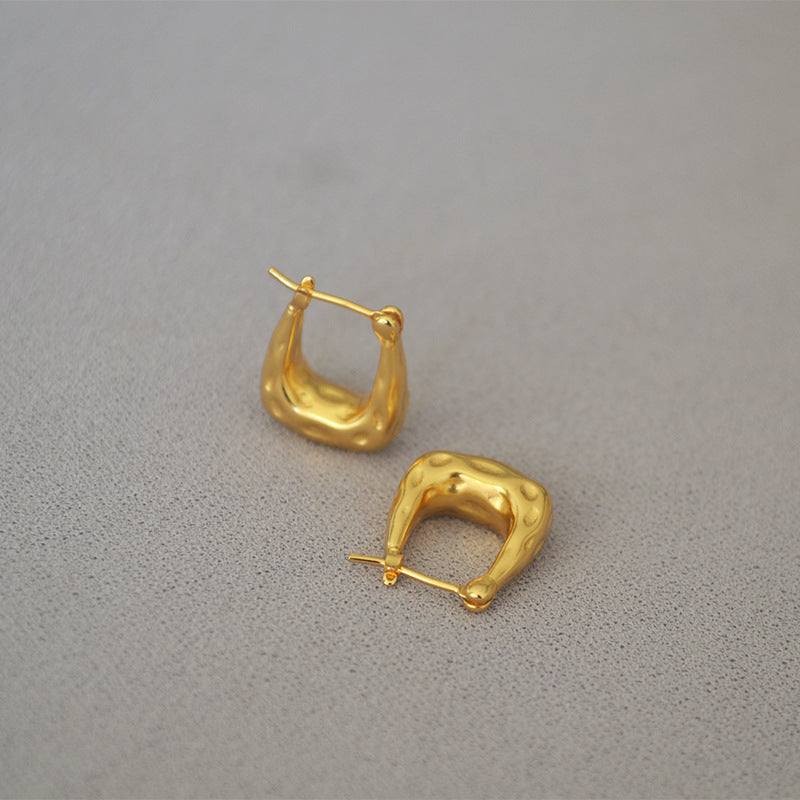 Vintage Handmade Gold Earring