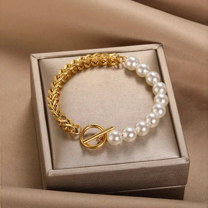 Delicate Artisan Pearl Bracelet