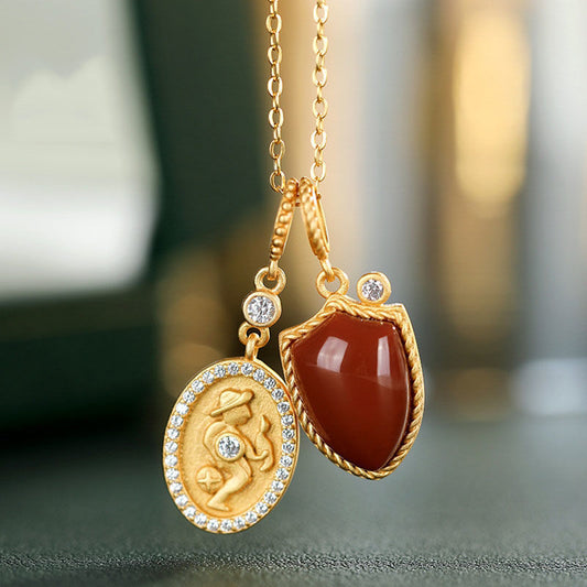 Vintage Handmade Gold Necklace