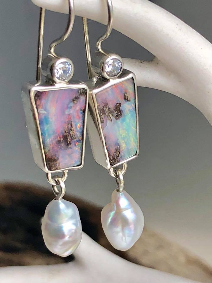 Delicate Artisan Pearl Earring
