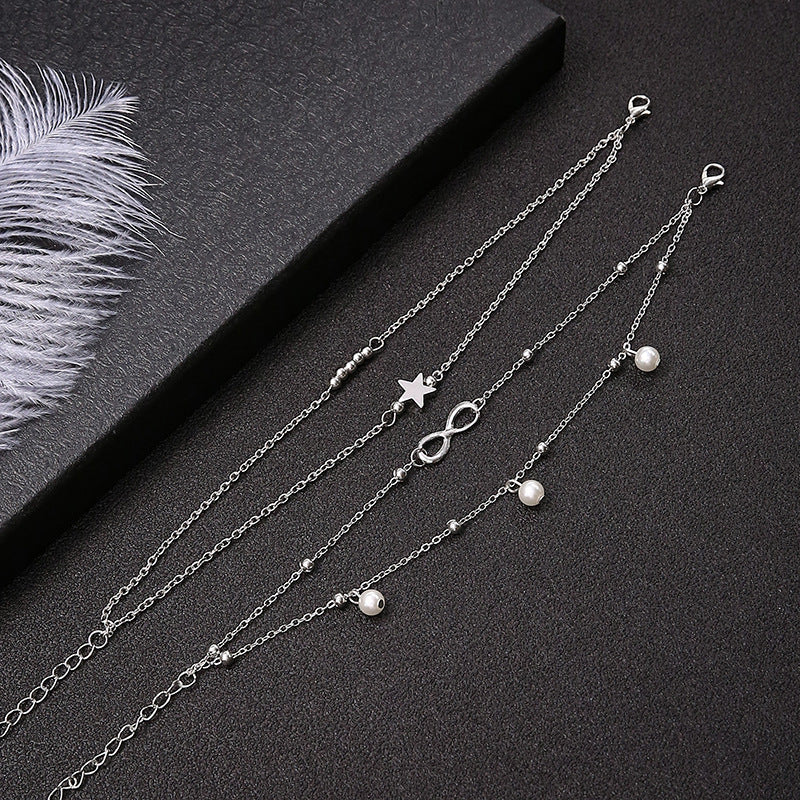 Delicate Artisan Pearl Anklet
