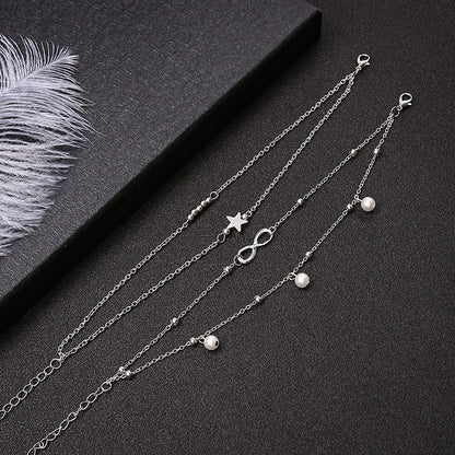 Delicate Artisan Pearl Anklet