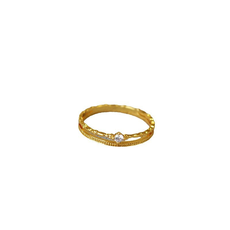 Delicate Artisan Gold Ring