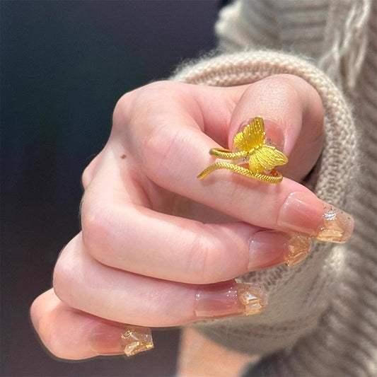 Delicate Artisan Gold Ring