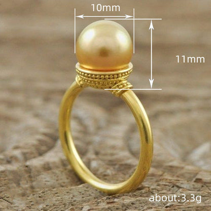 Delicate Artisan Pearl Ring