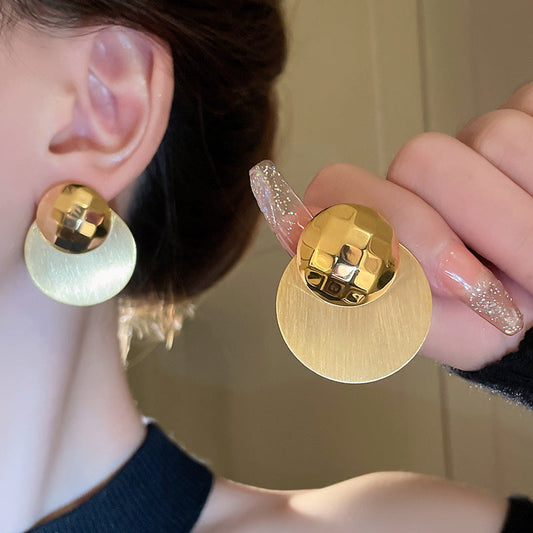 Delicate Artisan Gold Earring
