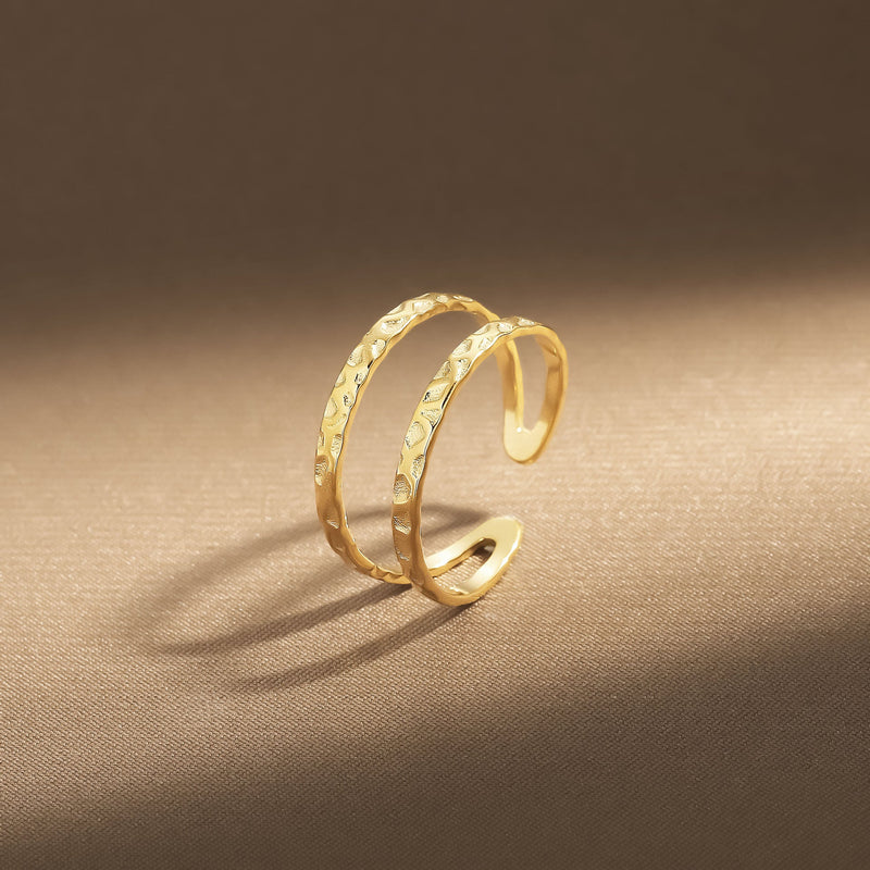 Delicate Artisan Gold Ring