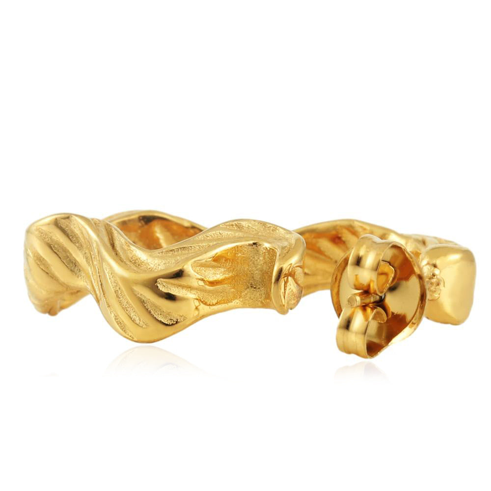 Delicate Artisan Gold Earring