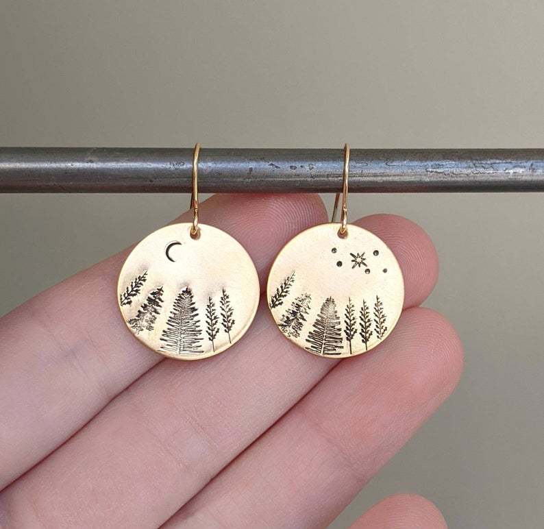 Vintage Handmade Gold Earring