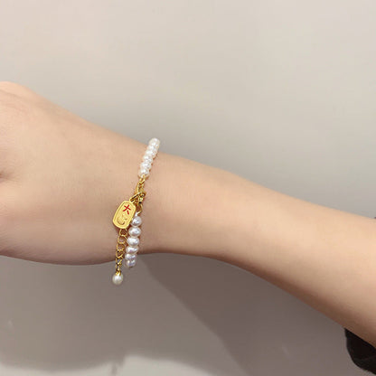 Delicate Artisan Pearl Bracelet