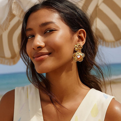 Delicate Artisan Pearl Earring