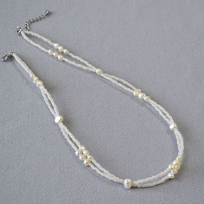 Delicate Artisan Pearl Necklace