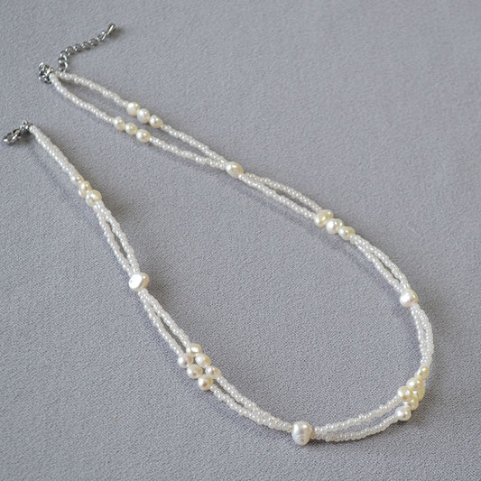 Delicate Artisan Pearl Necklace