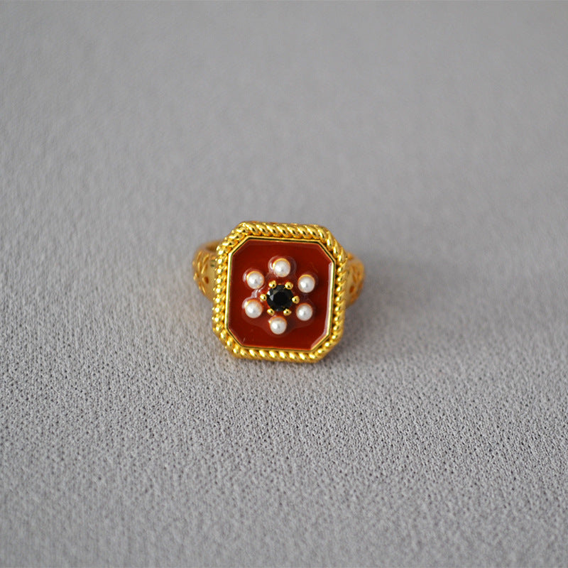 Romantic Pearl Ring for Special Moments