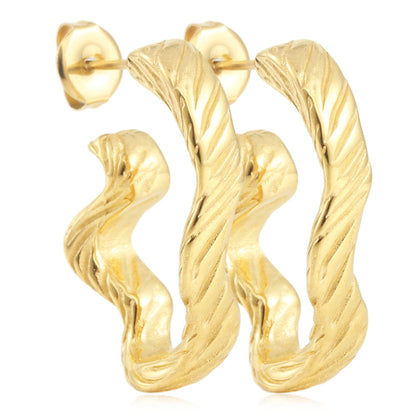 Delicate Artisan Gold Earring