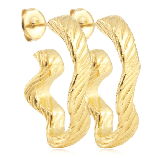Delicate Artisan Gold Earring