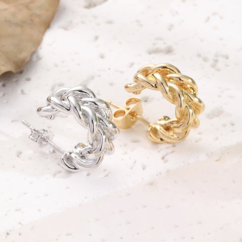Vintage Handmade Gold Earring