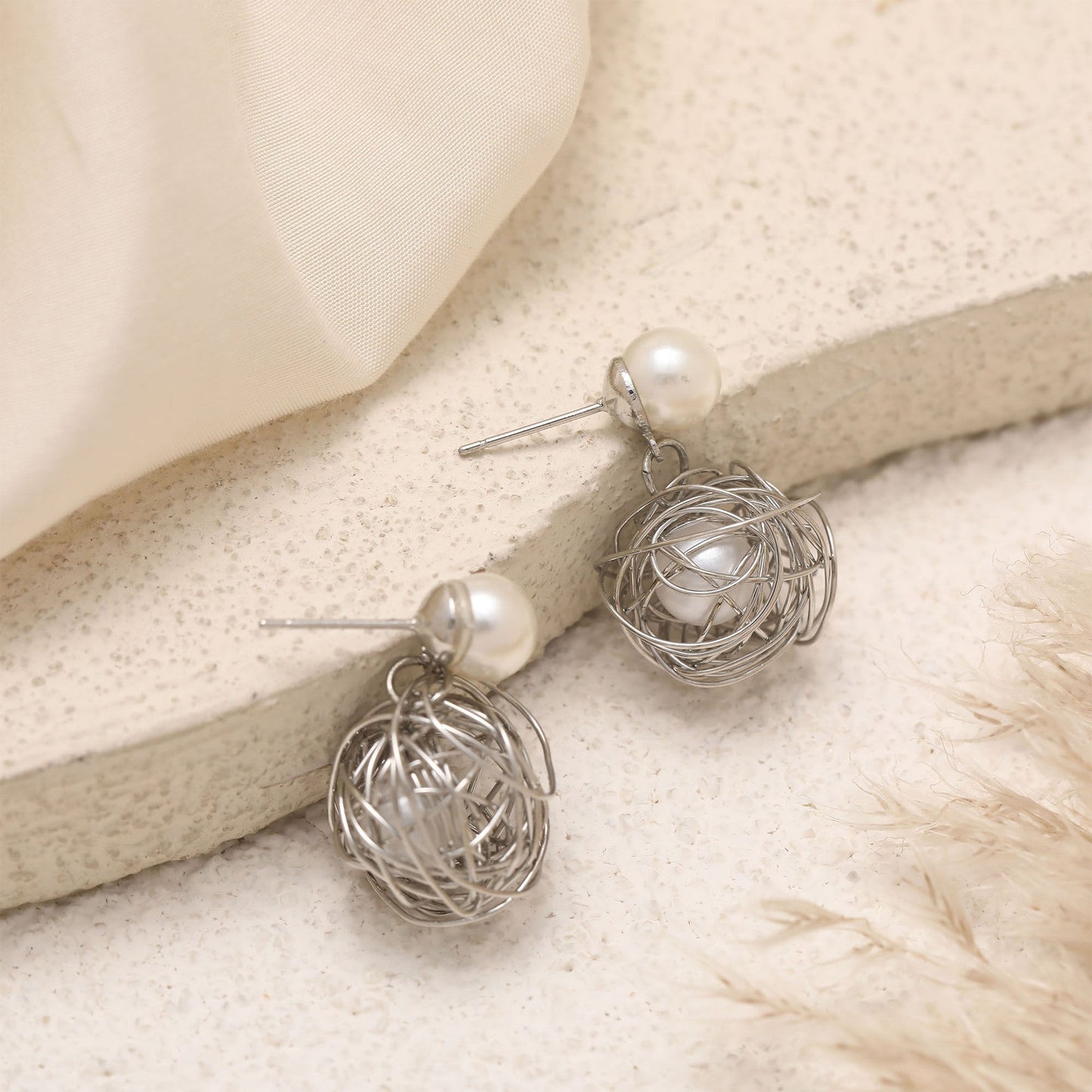 Delicate Artisan Pearl Earring