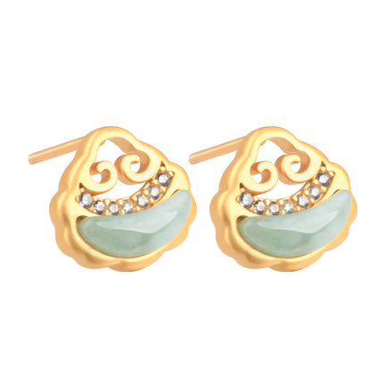 Delicate Artisan Gold Earring