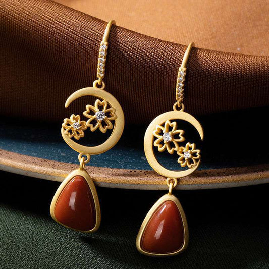 Delicate Artisan Gold Earring
