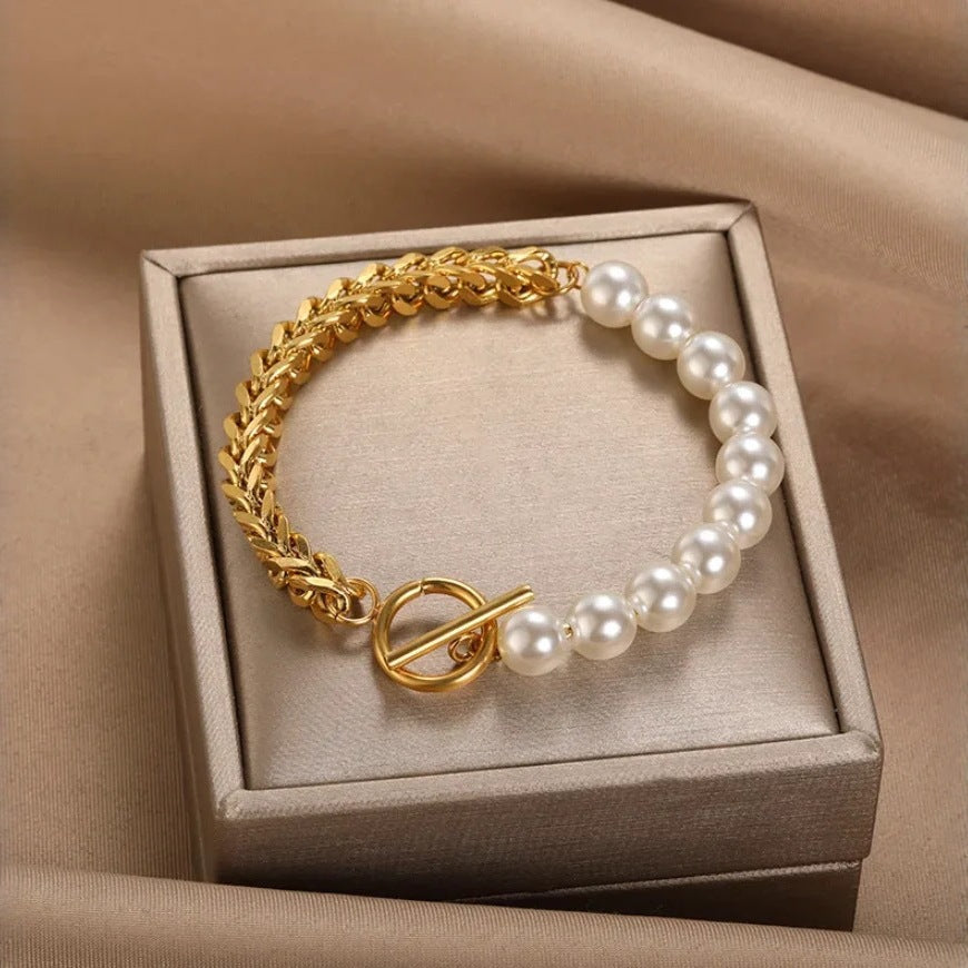Delicate Artisan Pearl Bracelet