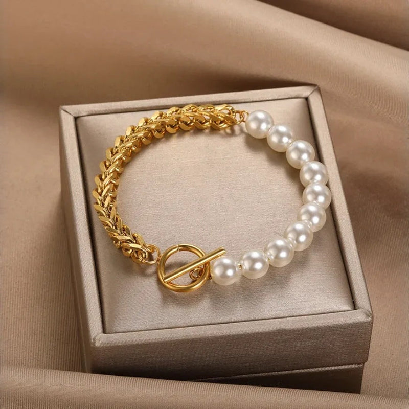 Delicate Artisan Pearl Bracelet
