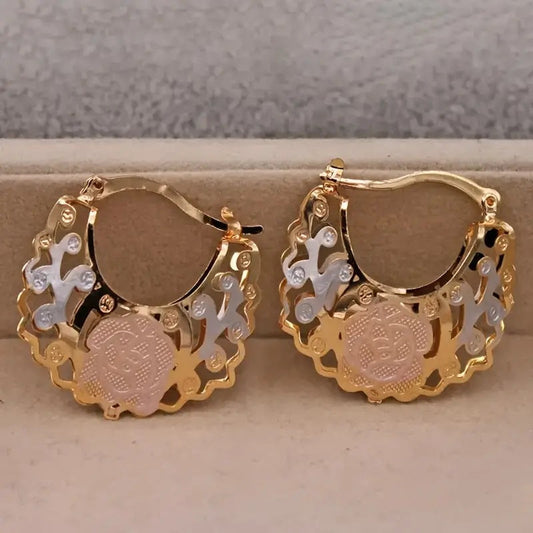 Vintage Handmade Gold Earring