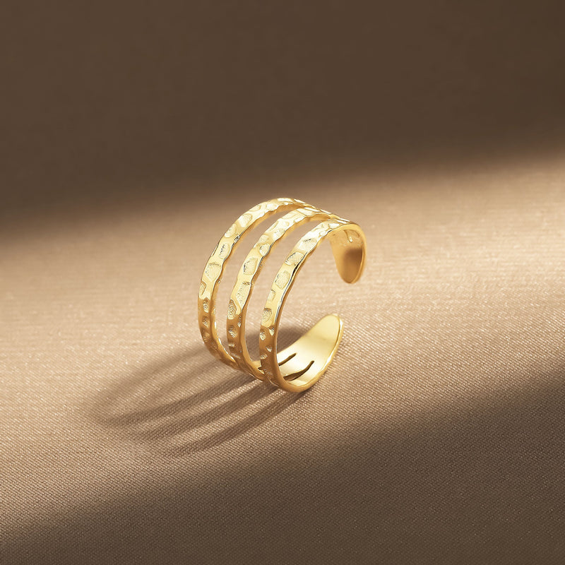 Delicate Artisan Gold Ring