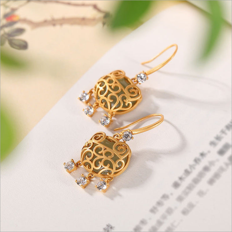 Delicate Artisan Gold Earring