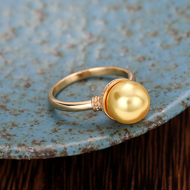 Delicate Artisan Pearl Ring