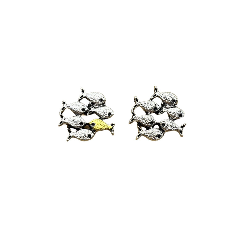 Delicate Artisan Gold Earring