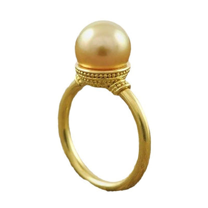 Delicate Artisan Pearl Ring