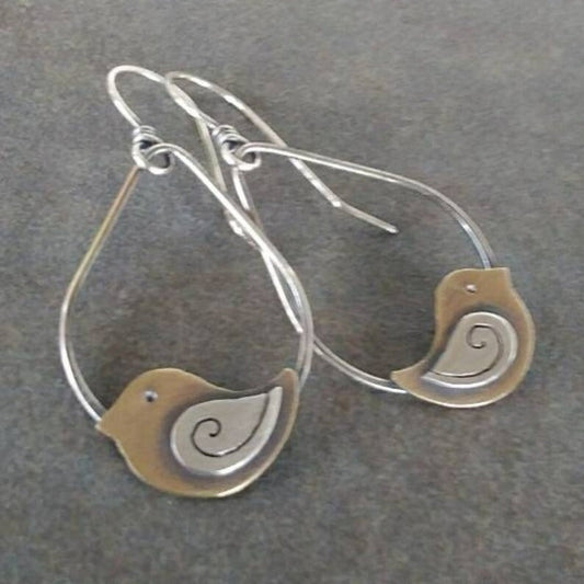 Vintage Handmade Silver Earring